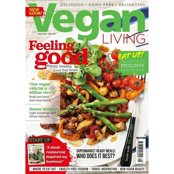 Vegan Living UK magazine May 2019 Back Issue Sealed in Original Wrapping NEW - Picture 1 of 8